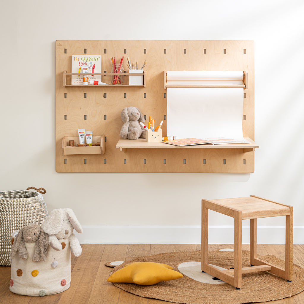 Kids Art Table And Chair Pegboard Set