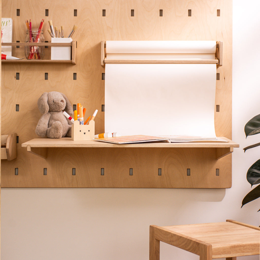 Pegboard art desk for Kids 